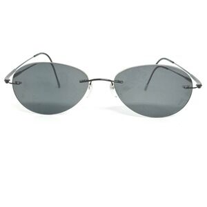 Silhouette Sunglasses Rimless Oval Dark Lens Frame Made In Austria 21455
